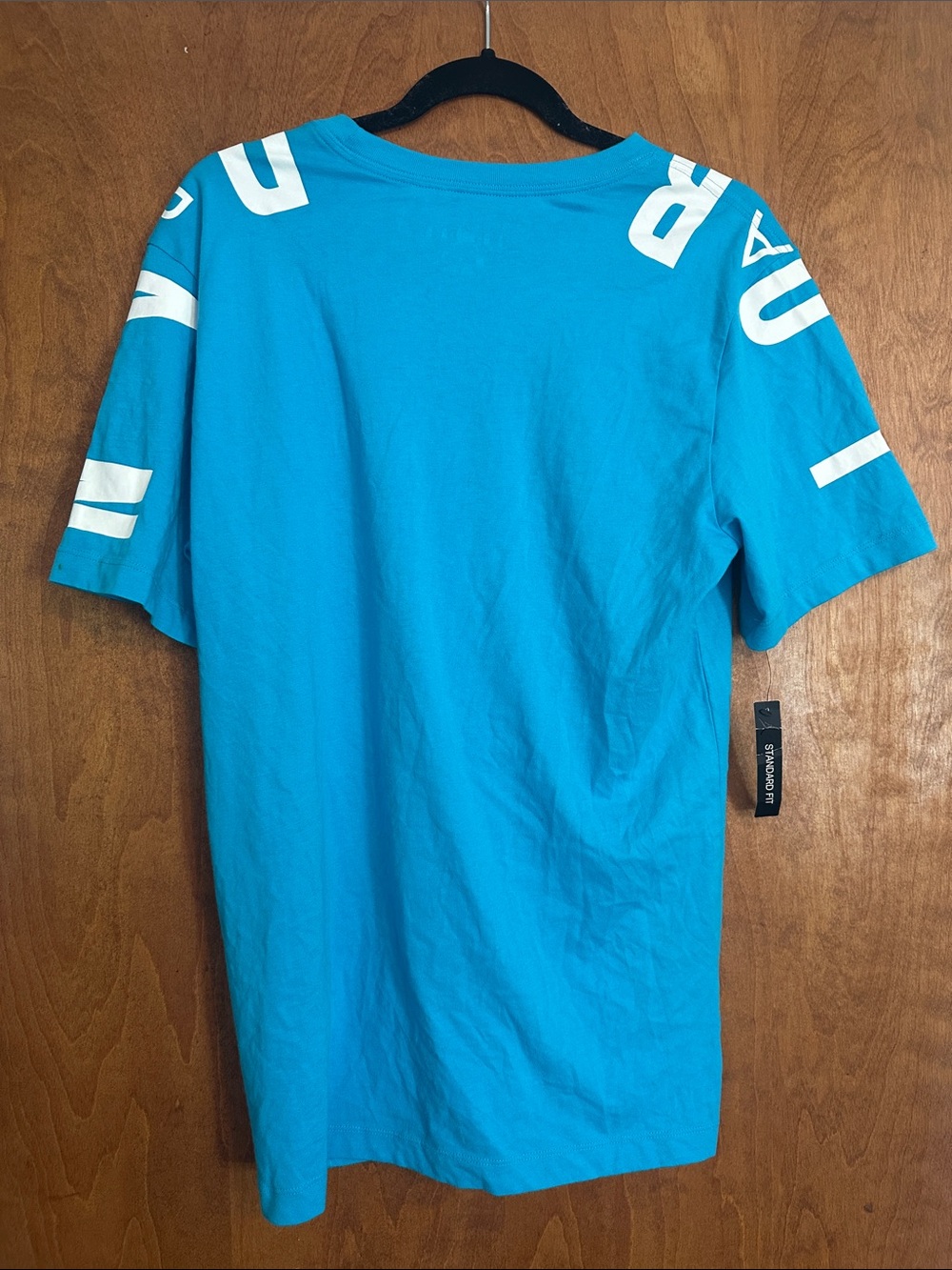 Air Jordan Teal Blue Jumpman Logo Tee with Jordan Printed Shoulders Activewear - Picture 3 of 5